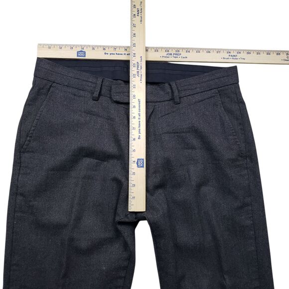 Gap 100% Wool Dress Pants Mens 38 Gray Tweed  Straight Fit Trouser Slacks - Picture 4 of 7